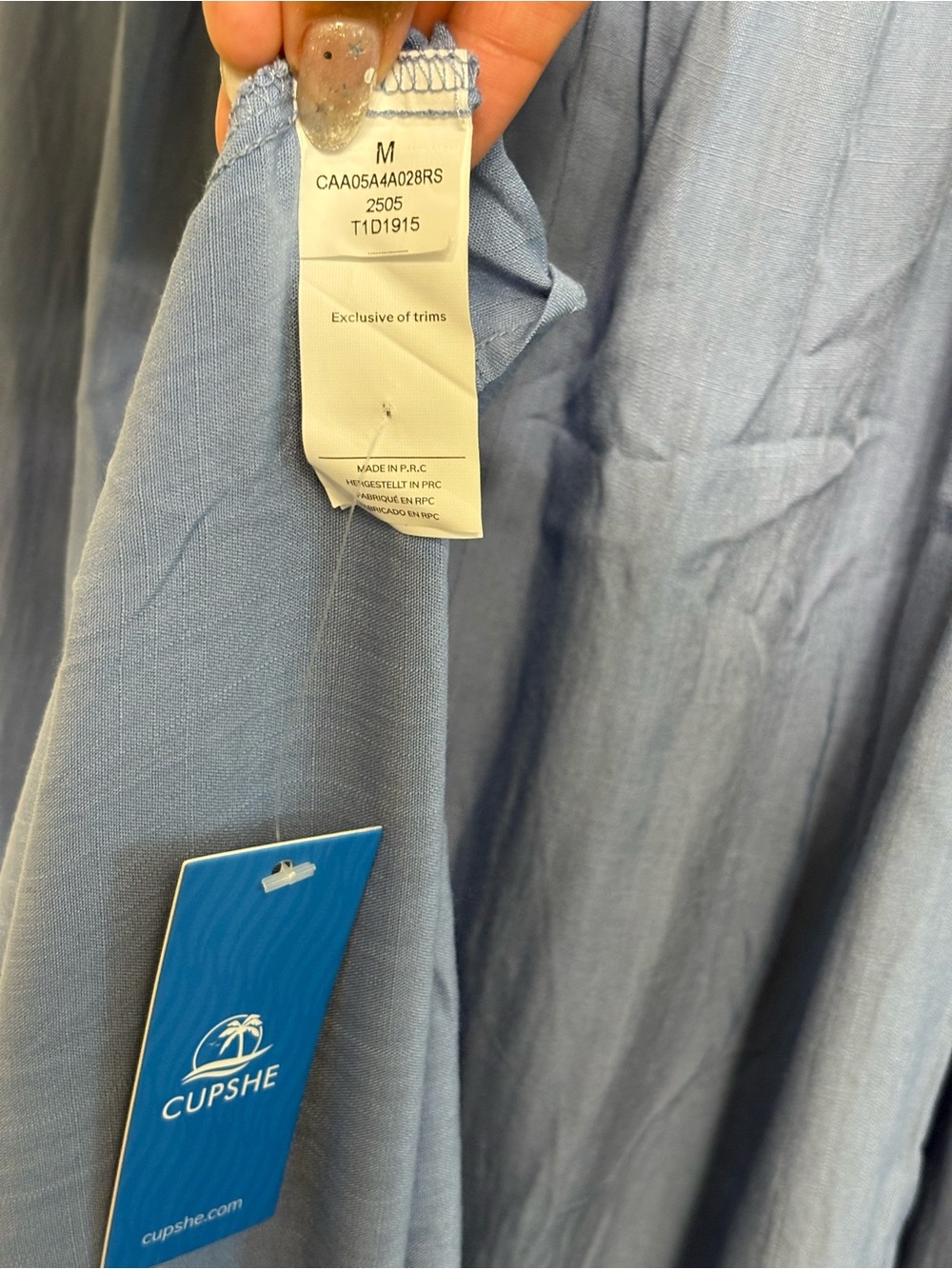 NWT CupShe Blue Front Twist & Keyhole Maxi Dress - size S, M - Picture 8 of 10